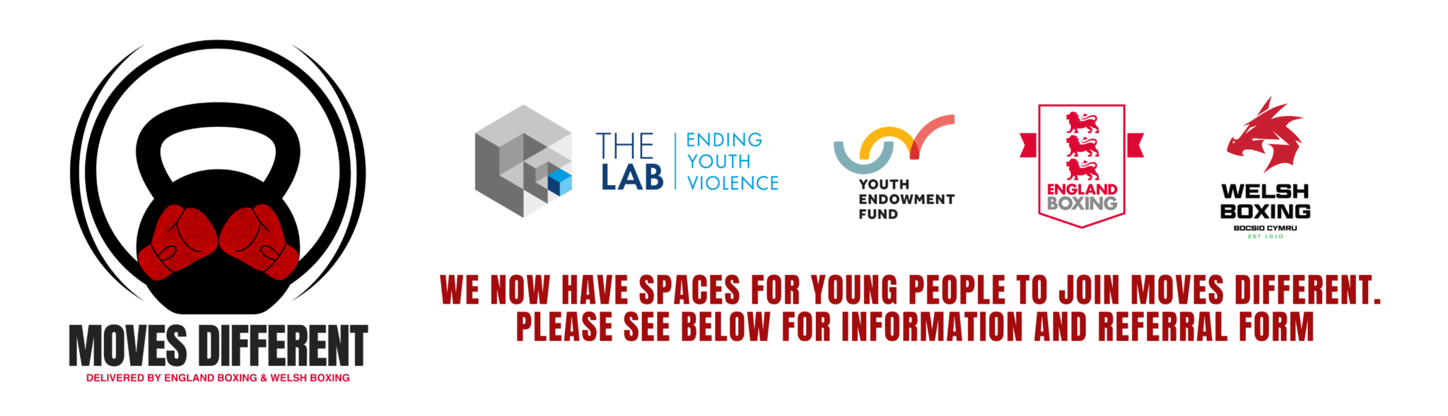 we now have spaces for young people to join moves different. please see below for information and referral form